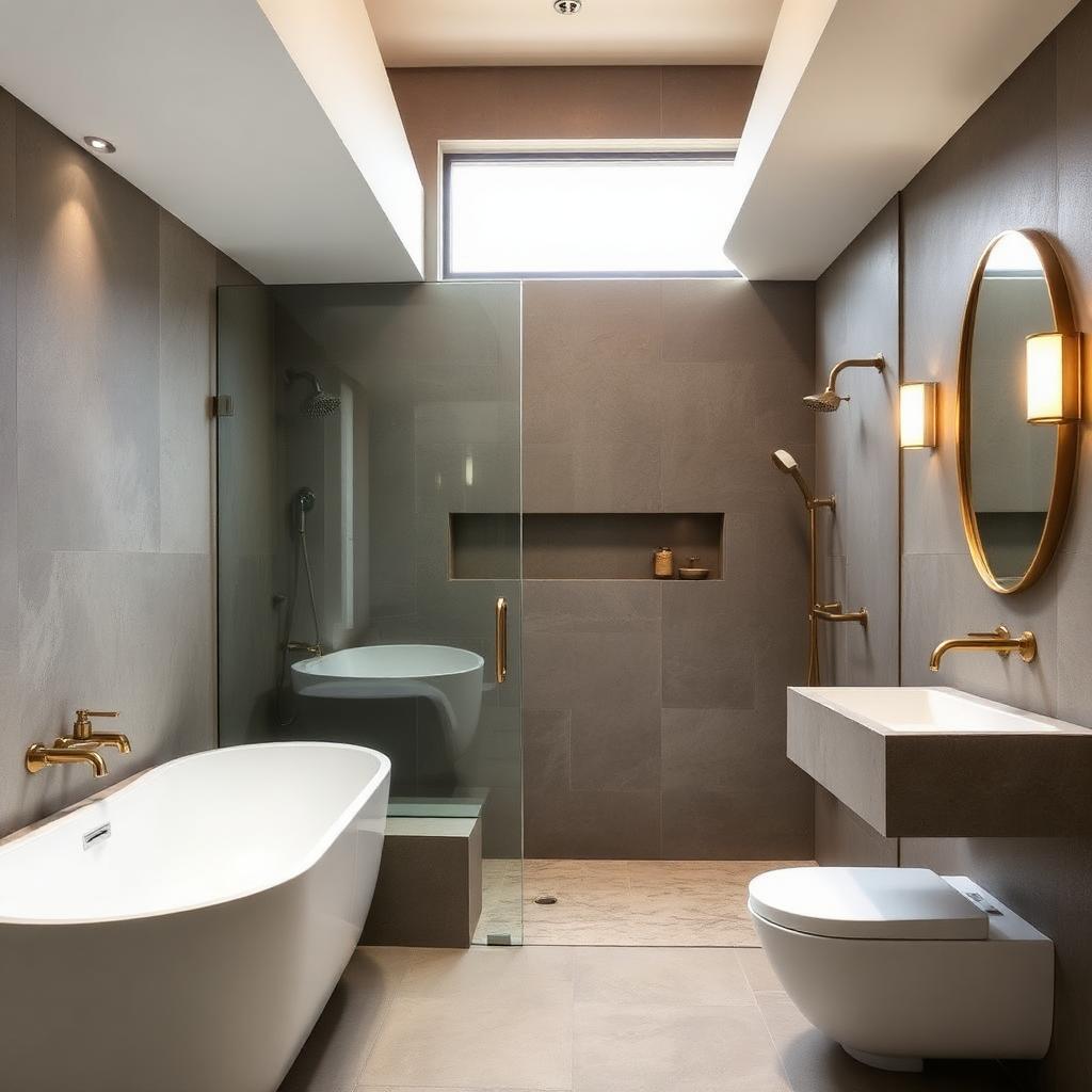 Baño premium con microcemento - reforma realizada por Reformas Vallecas